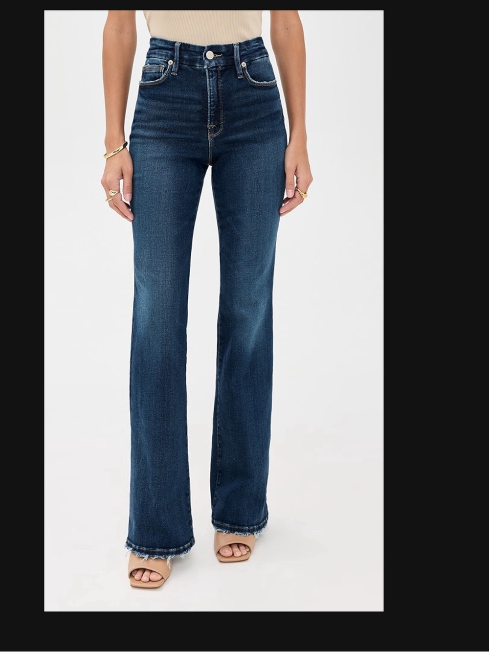 NWT Good American Soft Tech Good Classic Slim Bootcut Jeans | Size 8
